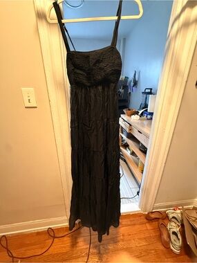 Abercrombie & Fitch | Dresses | Abercrombie Corset Slit Satin Maxi Dress  Size Medium | Poshmark